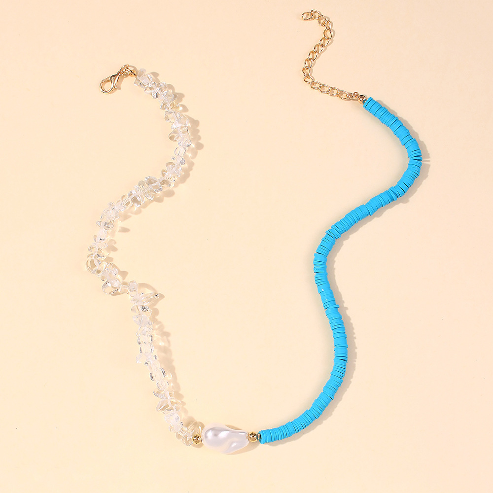 Title 10, Artificial Crystal Pearl Woven Necklace