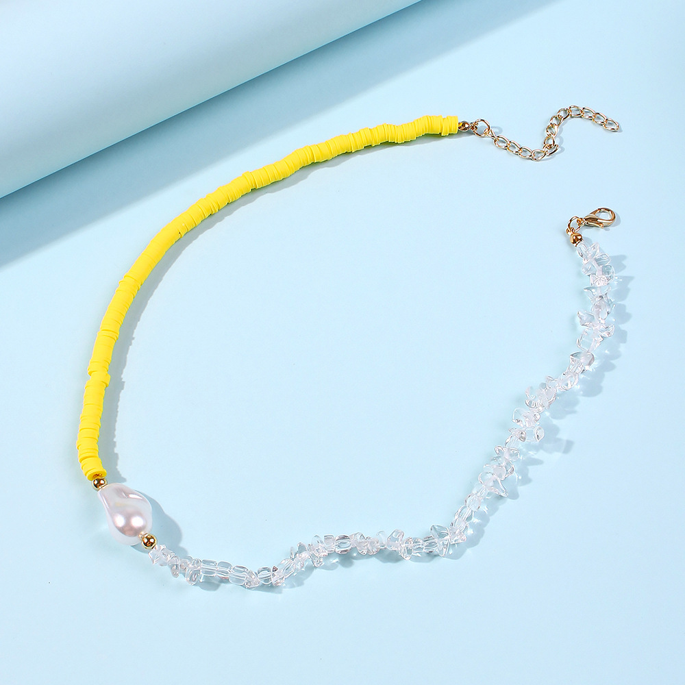 Title 12, Artificial Crystal Pearl Woven Necklace