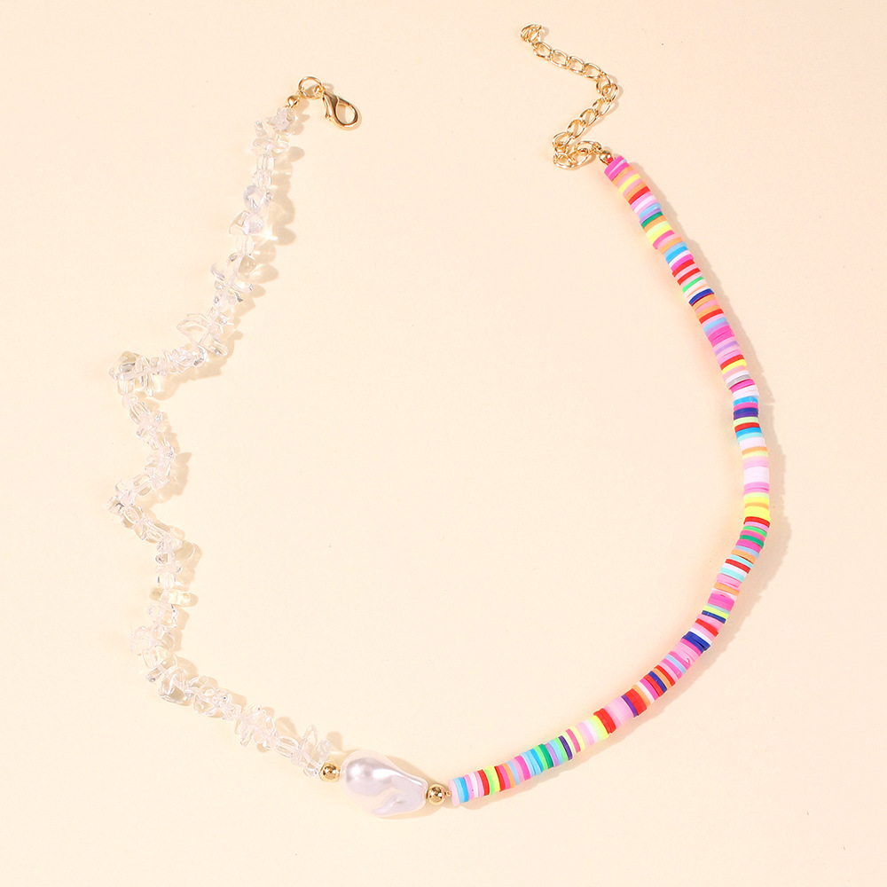 Title 13, Artificial Crystal Pearl Woven Necklace