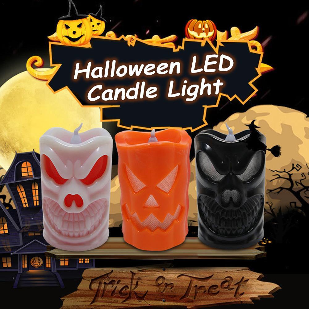 Title 1, Halloween Flammenlose Kerzenlicht LED Bunte Ker...