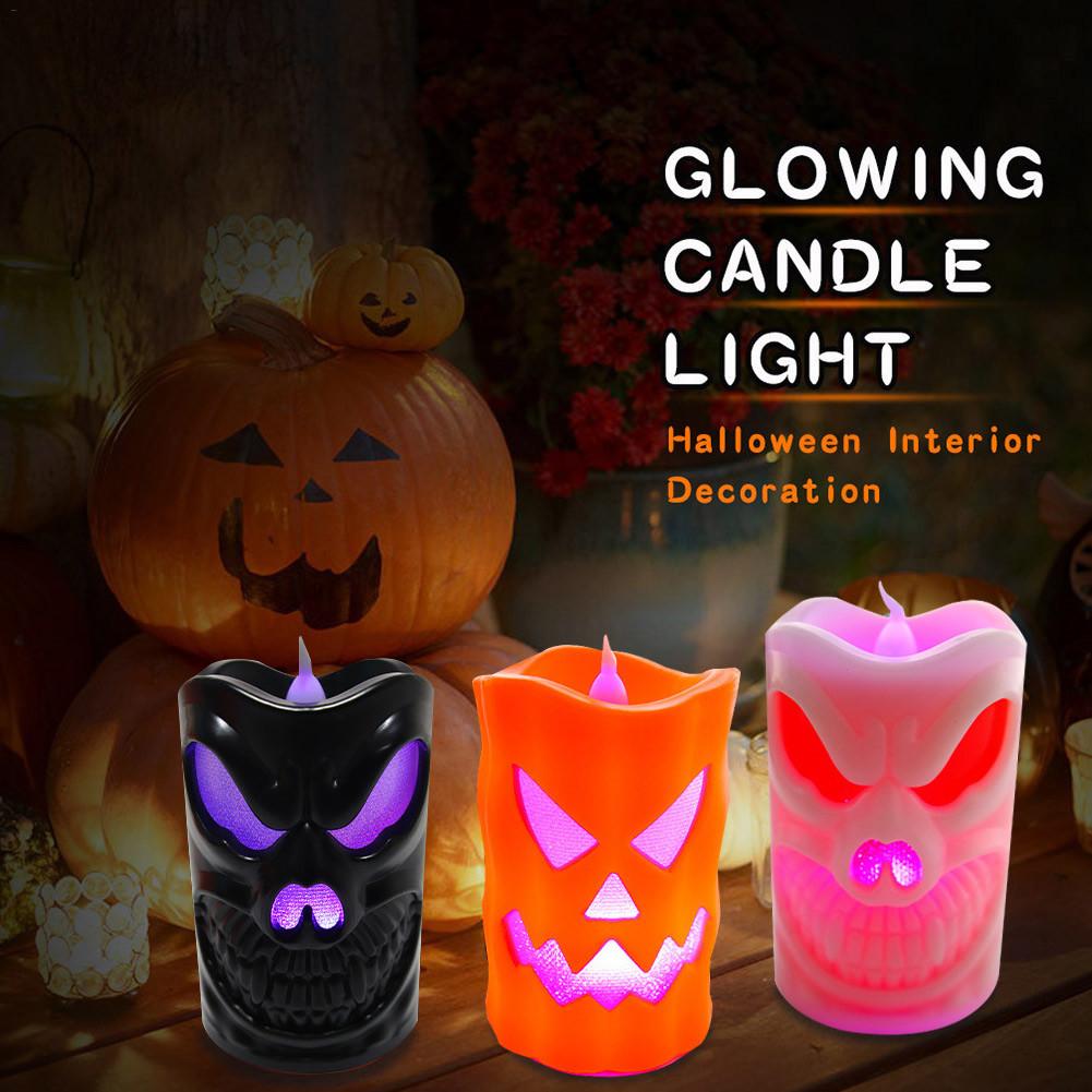 Title 4, Halloween Flammenlose Kerzenlicht LED Bunte Ker...