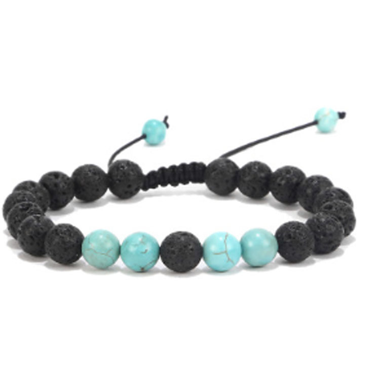 Title 6, Turquoise volcanic stone braided bracelet