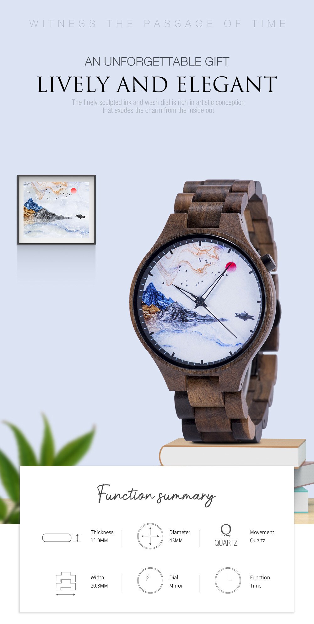 Title 2, Wooden watch literary mens watch Timeless eleg...