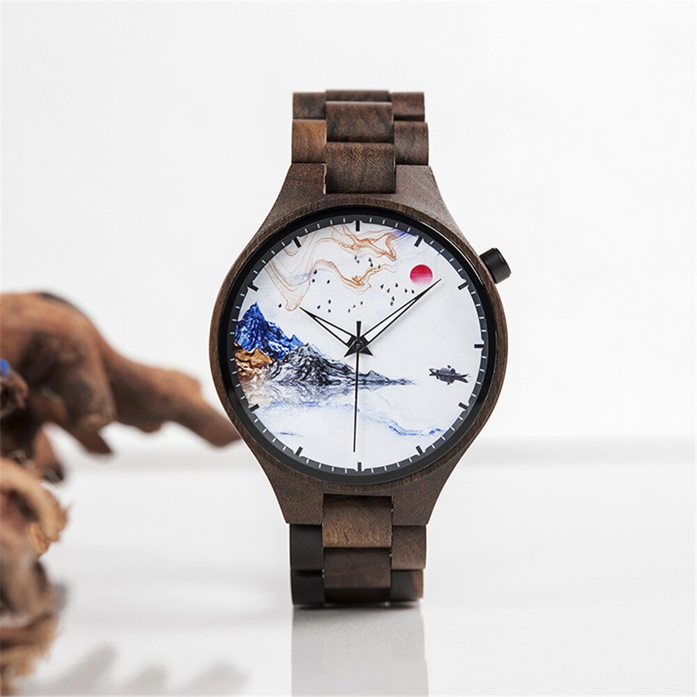 Title 4, Wooden watch literary mens watch Timeless eleg...