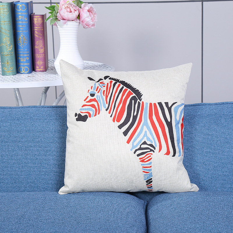 Title 4, British Style Square Pillow with Fawn Design fo...