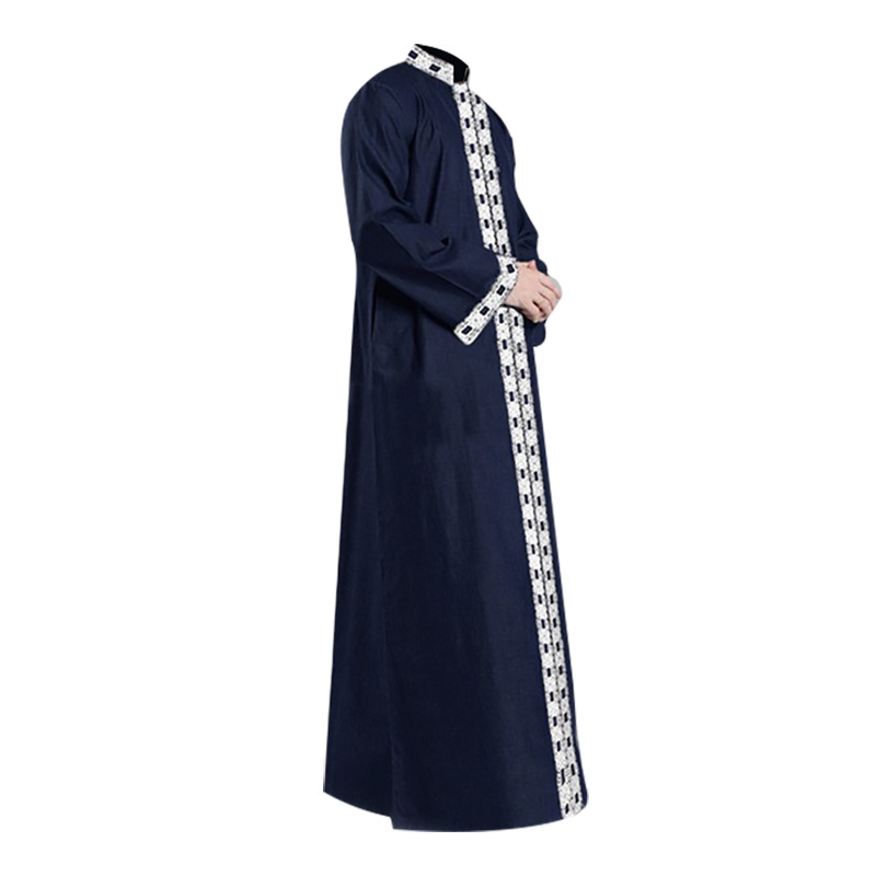 Title 4, Long-sleeved solid color casual wear robe, a co...