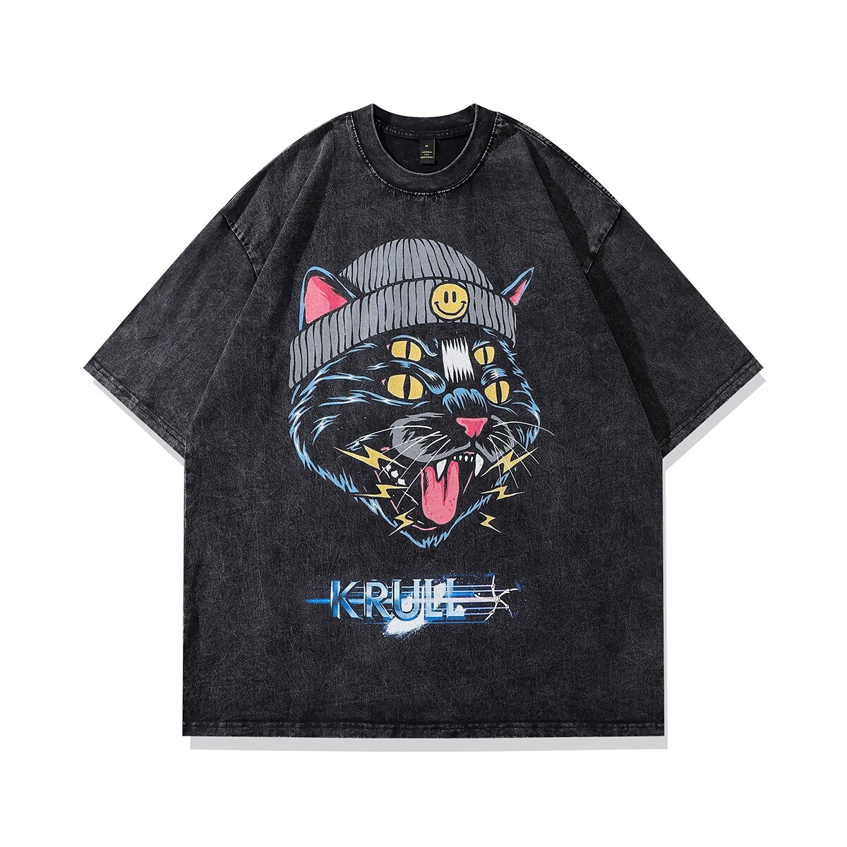 Title 2, T-shirt da uomo con stampa gatto rapper. Comfor...