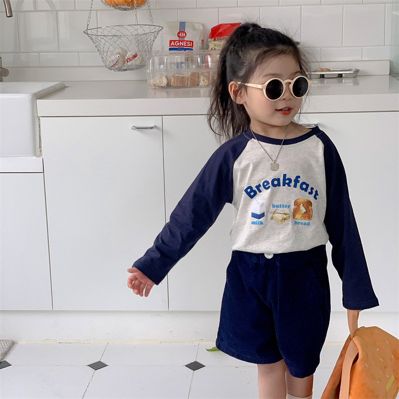 Title 3, Childrens cartoon printed long-sleeved T-shirt...