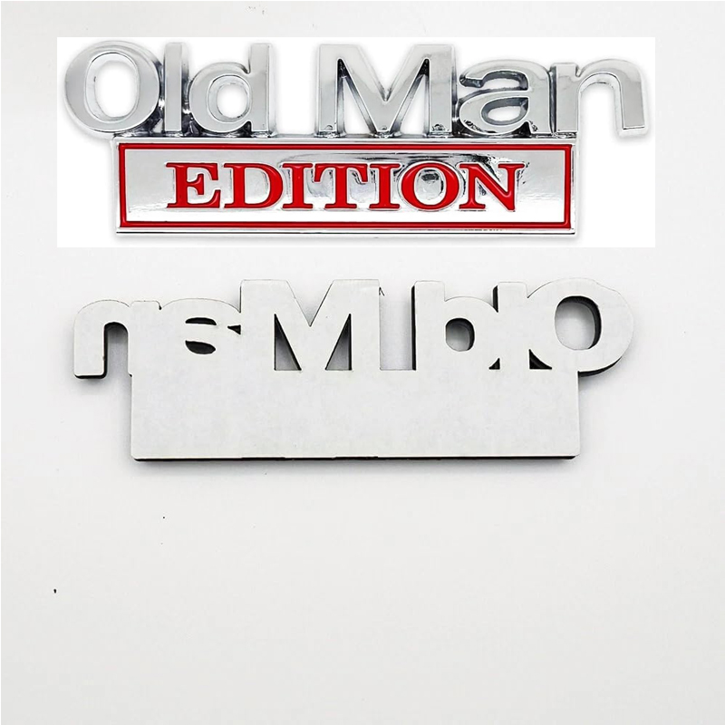 2pack Old Man Edition Emblems, Seabee Emblem 3D Badge Decal Car Truck SUV,Refrigerator Sticker,Window Display Stickers,Bicycles, Laptops, Fridges