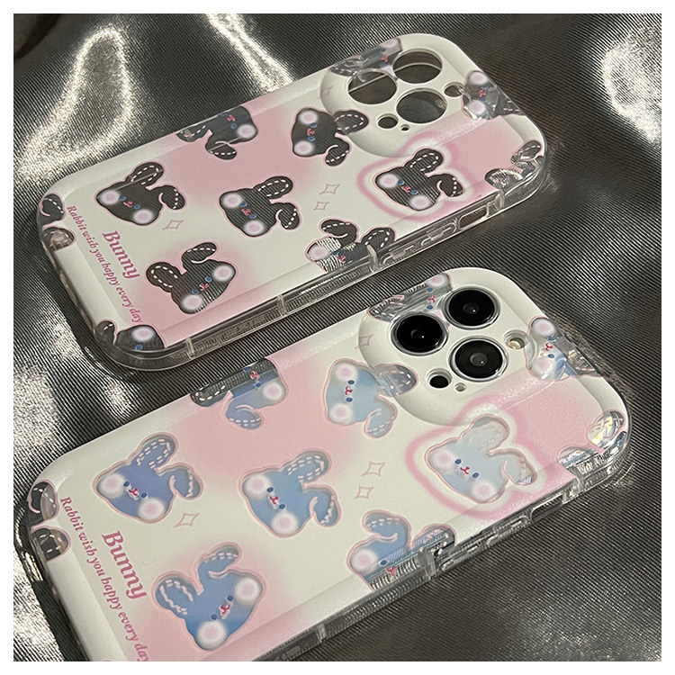 Title 2, Cute Gradient Laser Rabbit Phone Case