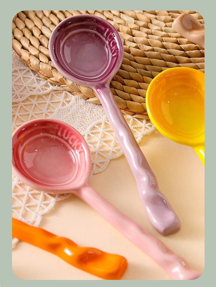 Title 8, Colorful Ceramic Long Handle Spoon