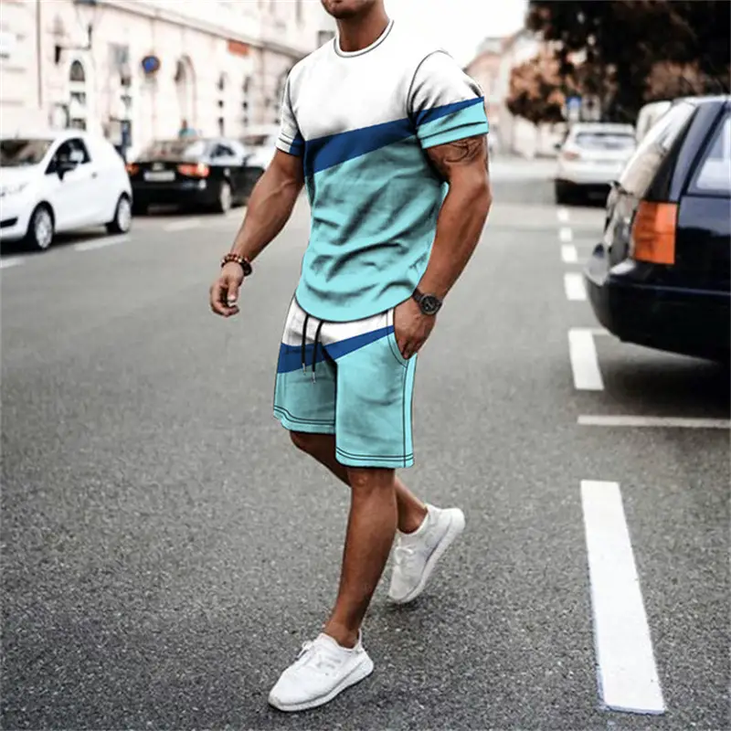 3D Digital Printing Men's Casual Two-piece Set