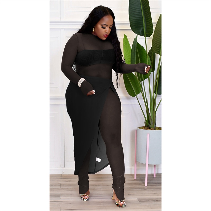 Title 12, Dames mesh split-jumpsuit-rokpak