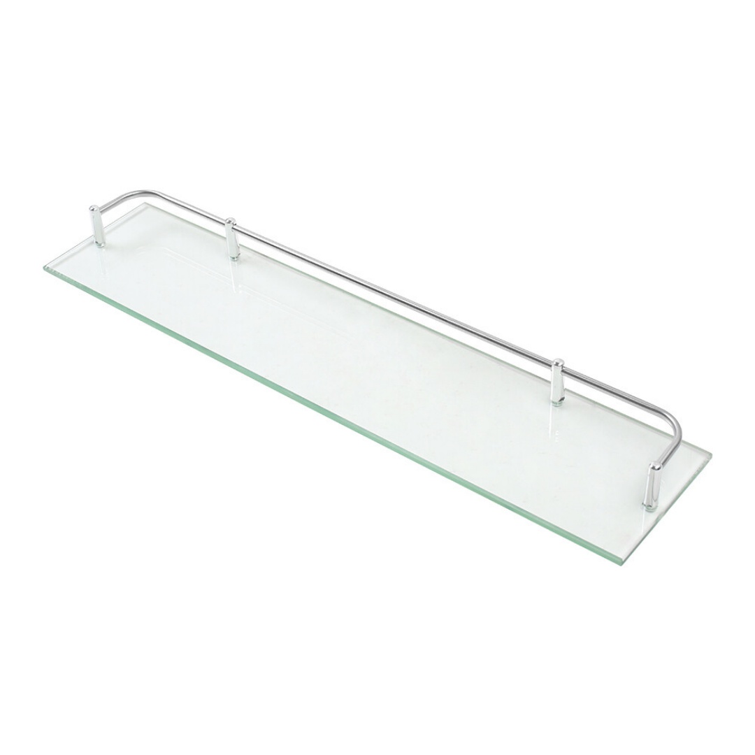 Glass Bathroom Shower Shelf Storage Rack Wall Mounted Holder Caddy Organizer UK