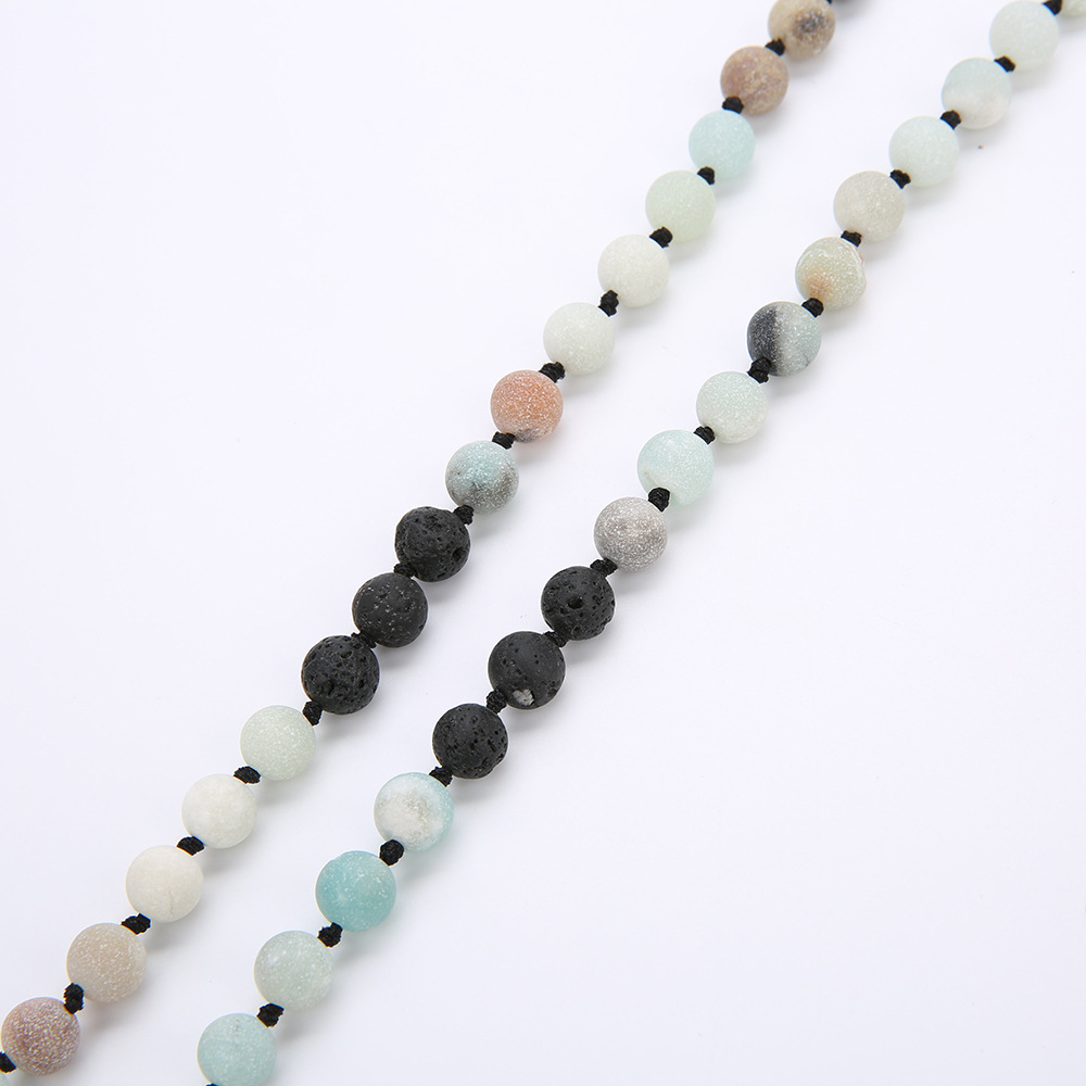 Round Beads Semi-Precious Stone Beaded Necklace