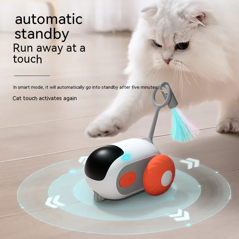 Remote Control Interactive Cat Car Toy USB Charging Chasing Automatic Self-moving Remote Smart Control Car Interactive Cat Toy Pet Products – image 7