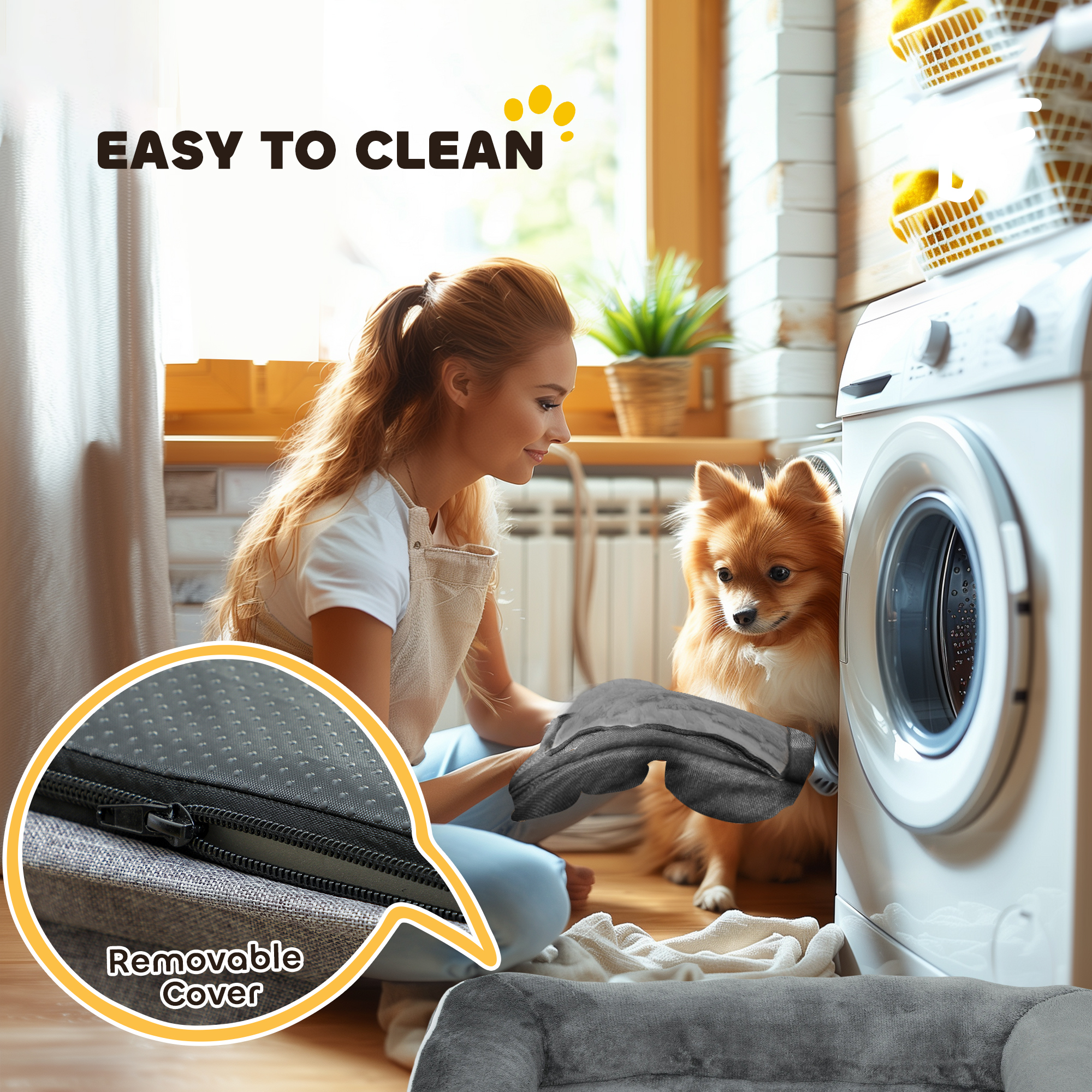 Dog Sofa Bed, Detachable Machine Wash Pet With Non Slip Bottom, Suitable — image 7