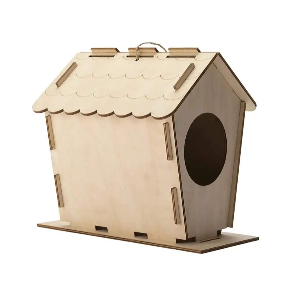 DIY Bird House Yard Gift Shelter Outdoor Unfinished Nest