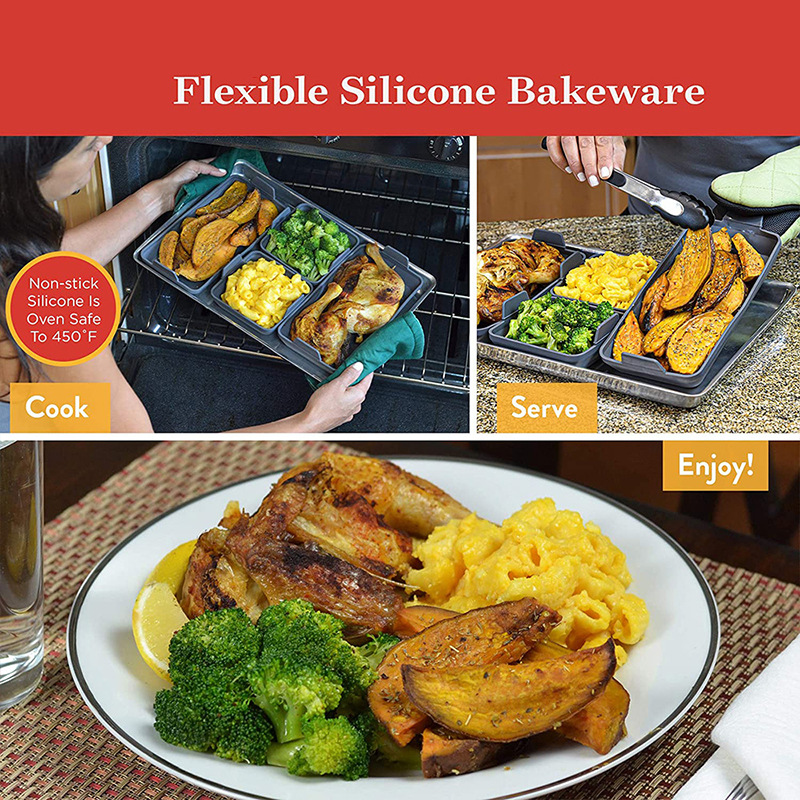 BEYONDARY Non-Stick Silicone Baking Pan 4-Piece Set