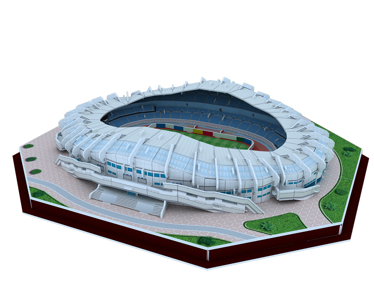 Title 21, Quebra-cabeça 3D DIY Estádio de Futebol Europeu...