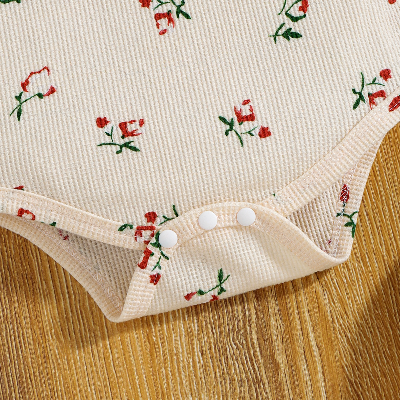 Title 8, Infant Set Waffle Floral Print Suspenders Three...