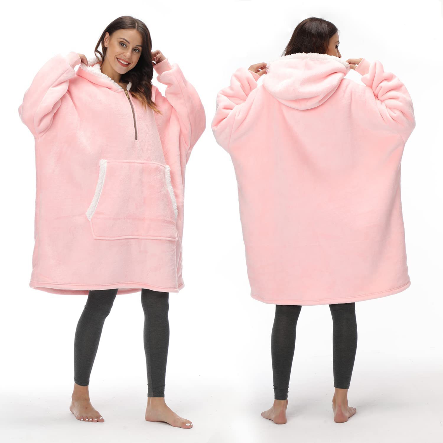 Title 15, Wearable Zippered Hooded Slacker Blanket In Aut...