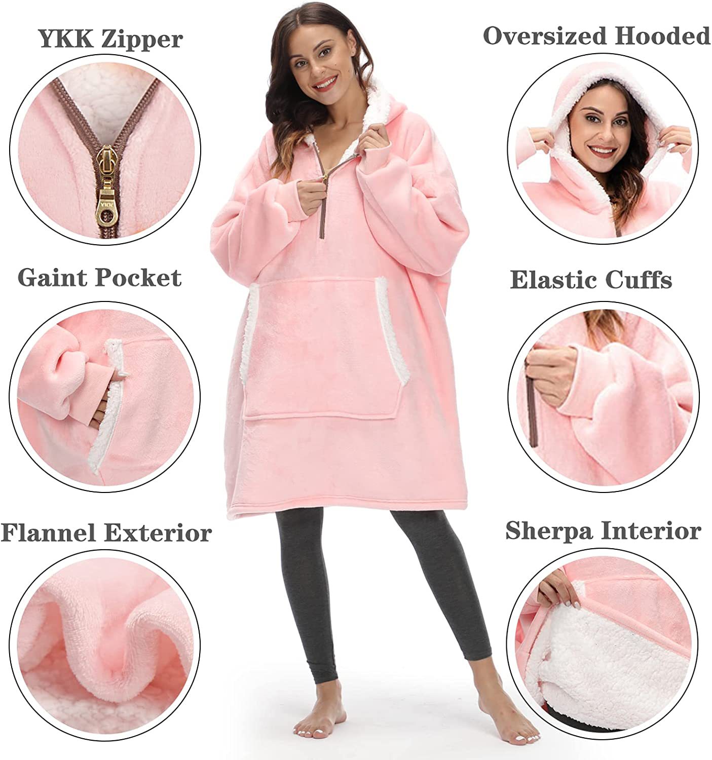 Title 17, Wearable Zippered Hooded Slacker Blanket In Aut...