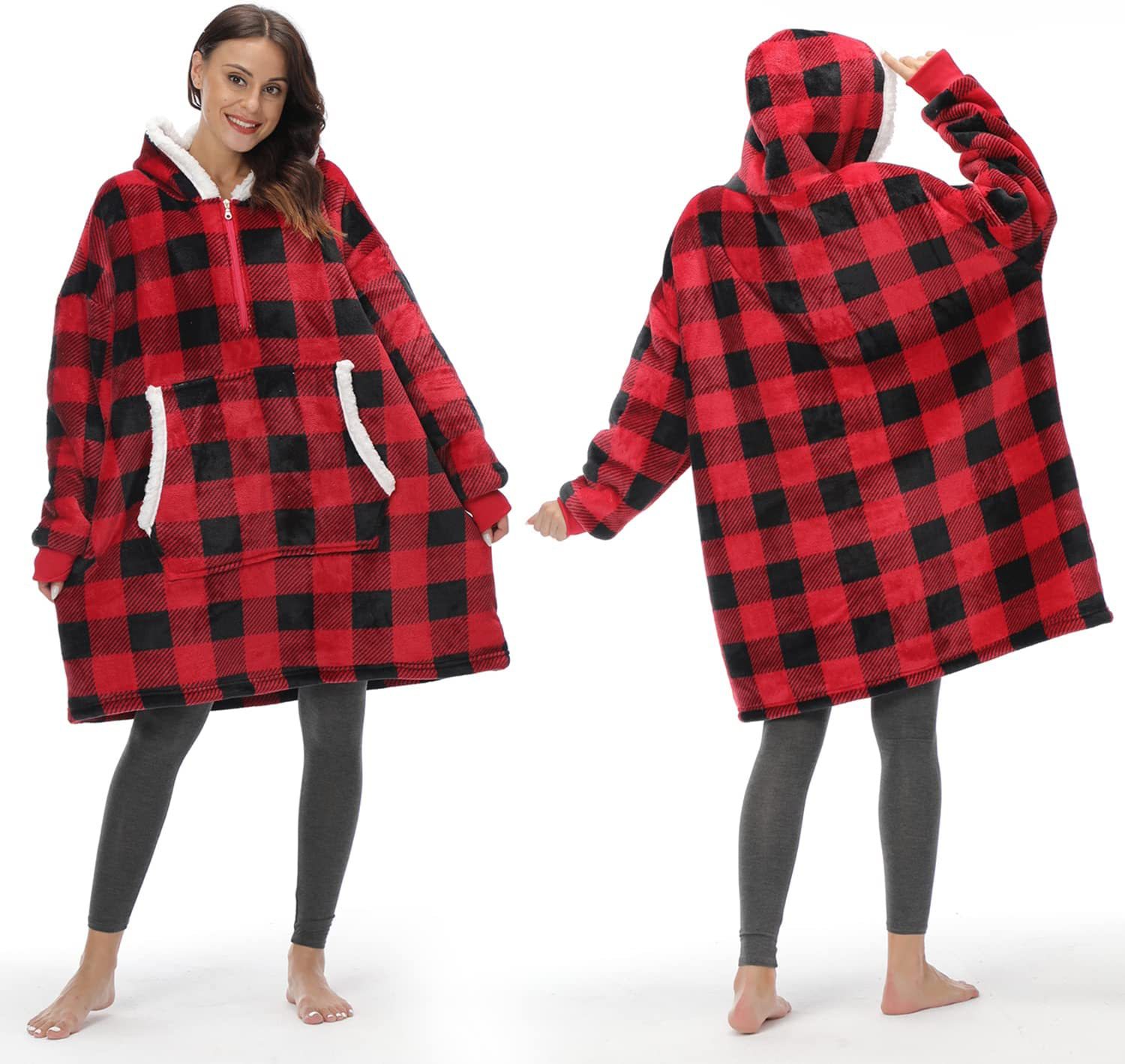 Title 19, Wearable Zippered Hooded Slacker Blanket In Aut...