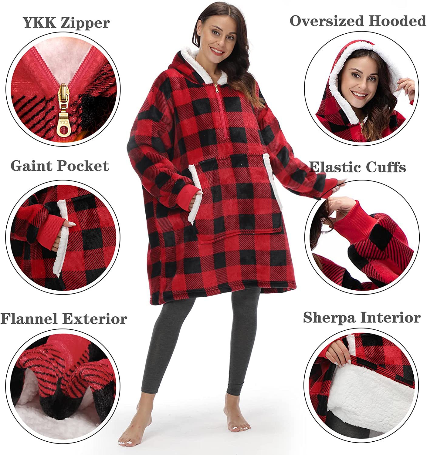 Title 21, Wearable Zippered Hooded Slacker Blanket In Aut...