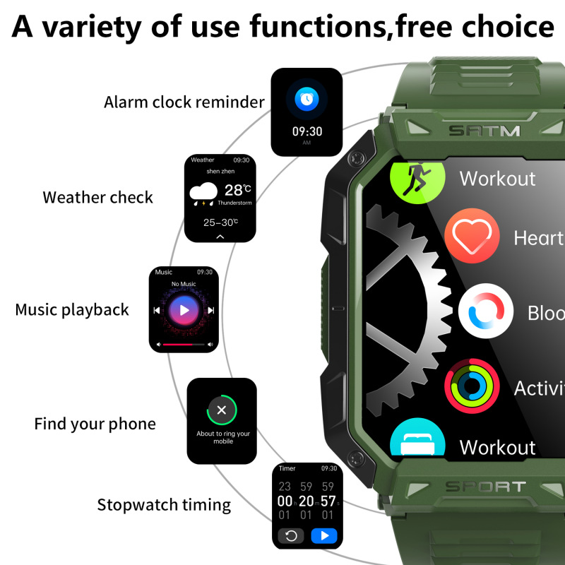 Title 3, Smartwatch F307 Outdoor Impermeabile Bluetooth ...