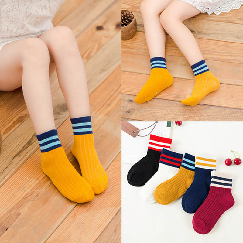 Title 1, Polka Dot Color Matching Student Cotton Socks C...