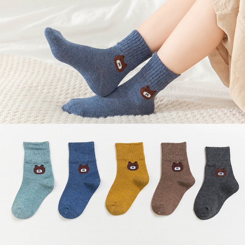 Title 5, Polka Dot Color Matching Student Cotton Socks C...