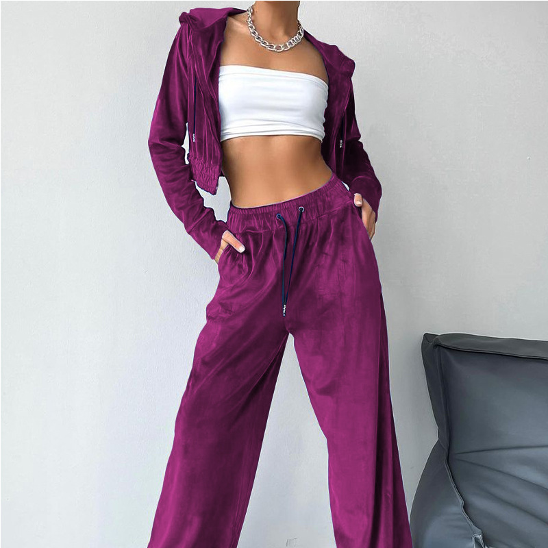 Title 7, Fashion Sports Style Hooded Sweatshirt Wide Leg...