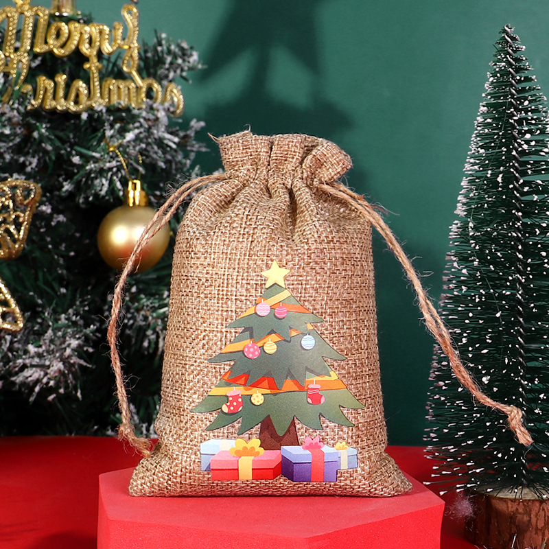 Title 5, Christmas Sack Drawstring Candy Packaging Bag