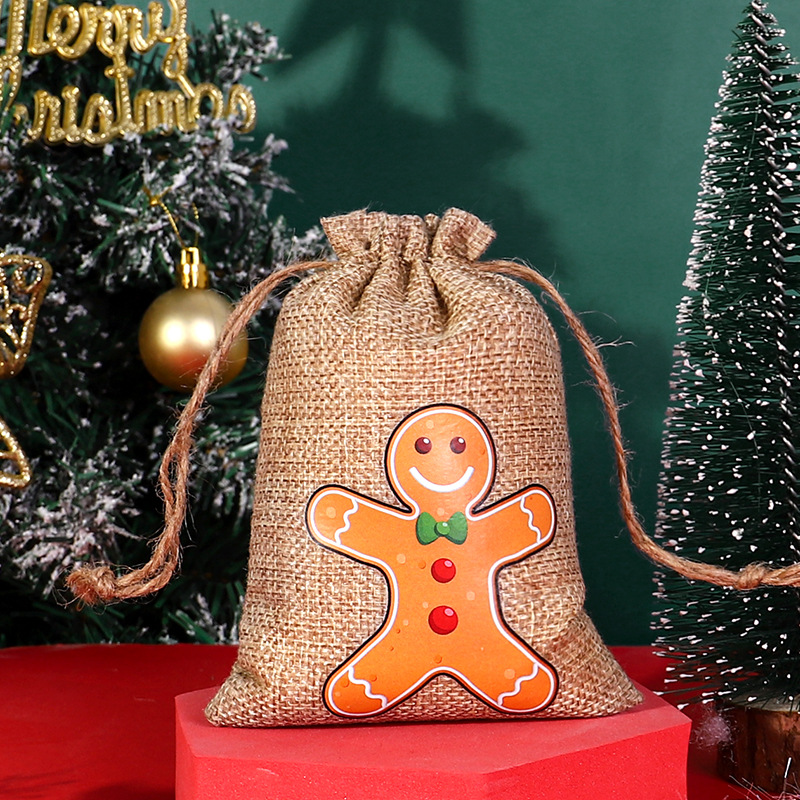 Title 6, Christmas Sack Drawstring Candy Packaging Bag