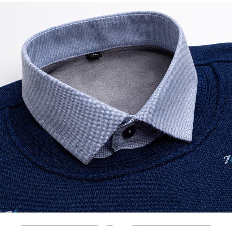 Title 5, Camisa masculina de outono e inverno com espess...