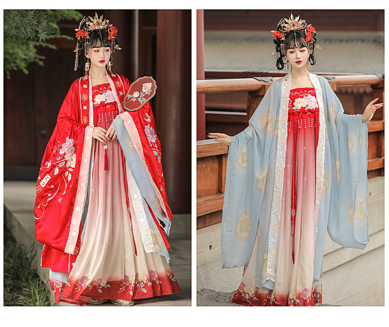 Title 6, Womens Red Han Chinese Clothing Traditional Em...