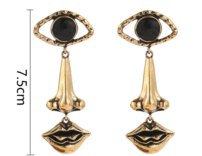 Title 1, Vintage Nose Lip Eye Earrings