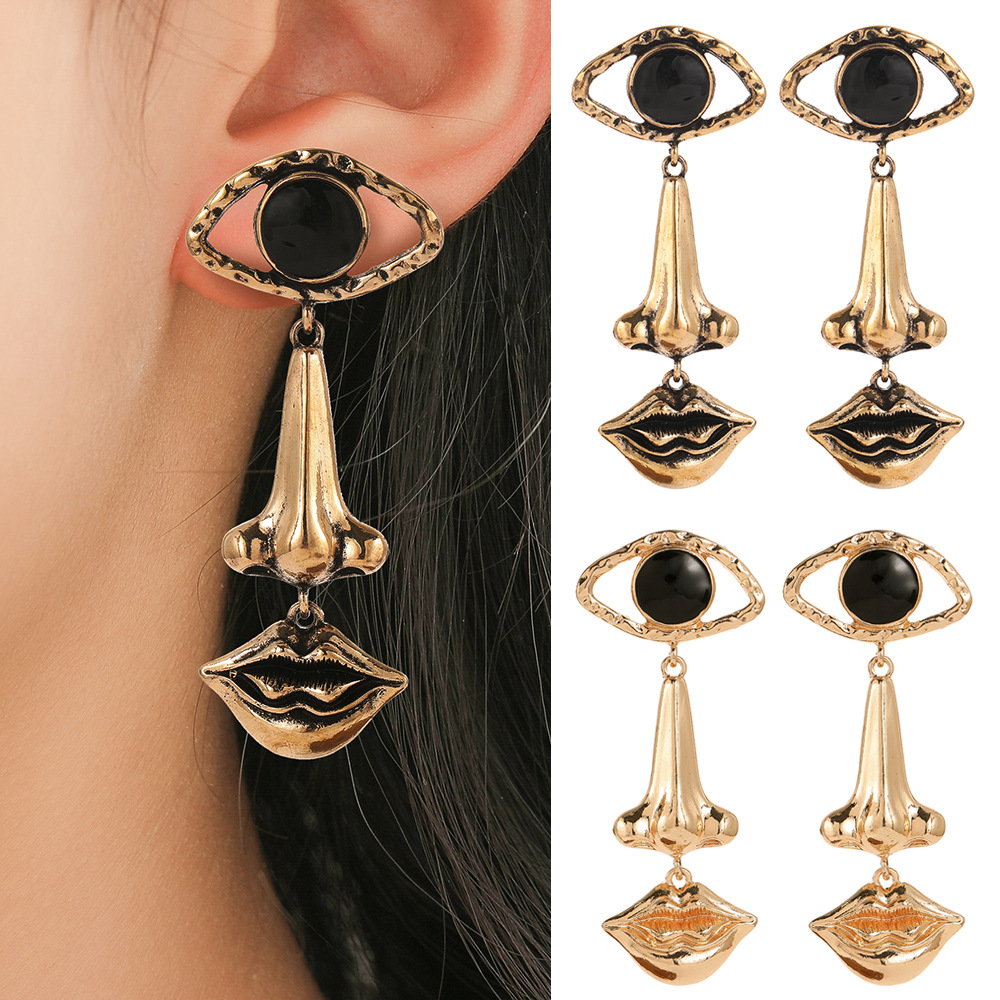 Title 5, Vintage Nose Lip Eye Earrings