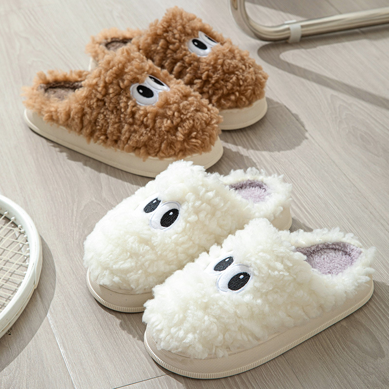 Title 5, Fashion Cartoon Plush Slippers For Women