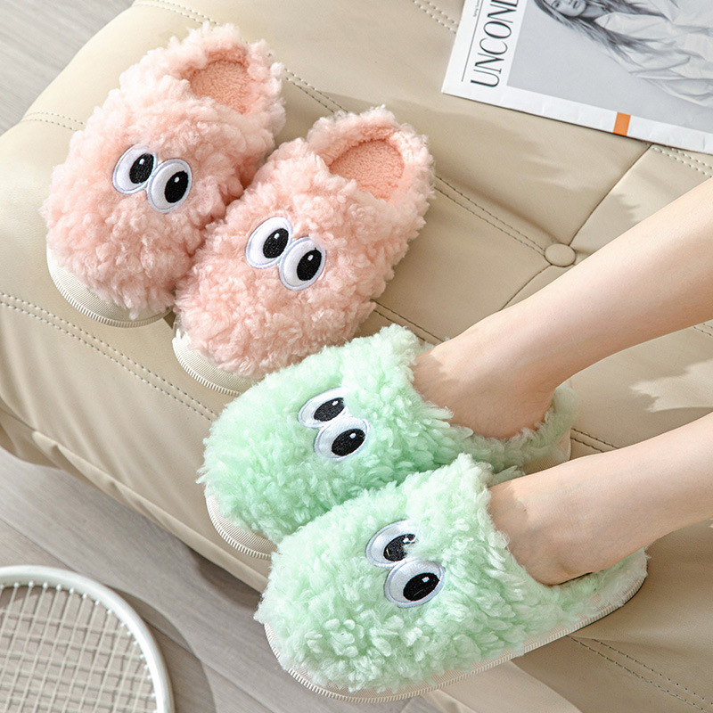 Title 6, Fashion Cartoon Plush Slippers For Women