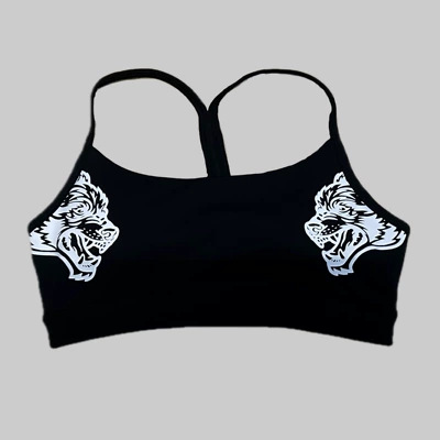 Title 8, Wolf Head Nude Feel Yoga Shorts High Waist Peac...