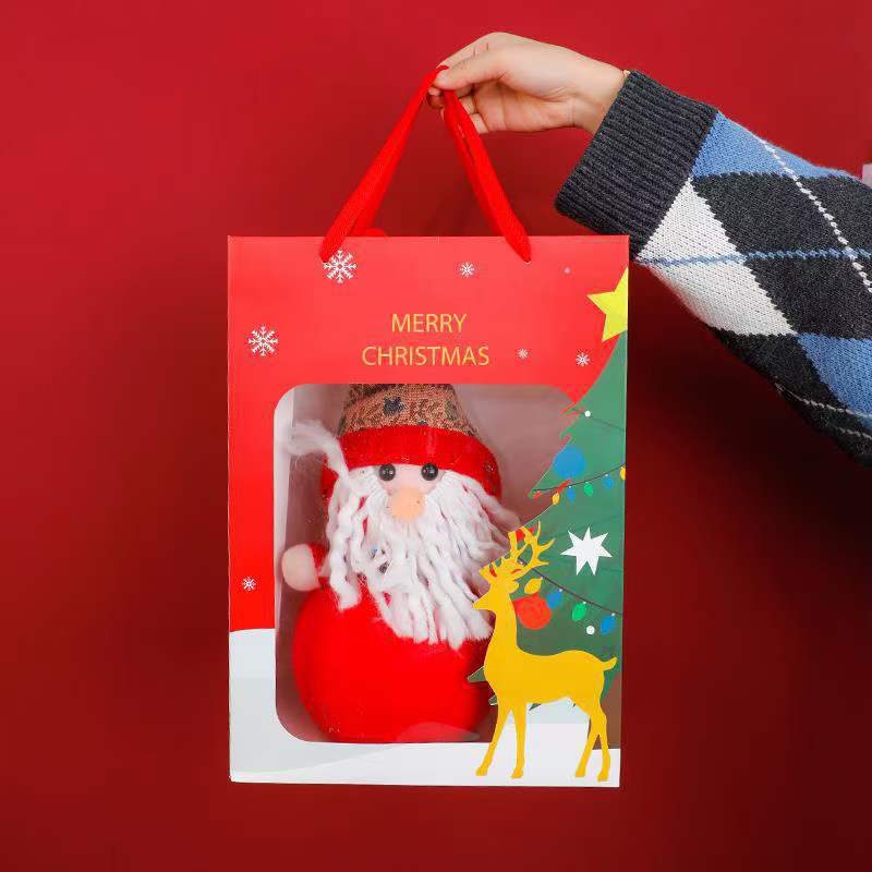 Title 4, Christmas Window Gift Bag Transparent Window Ha...