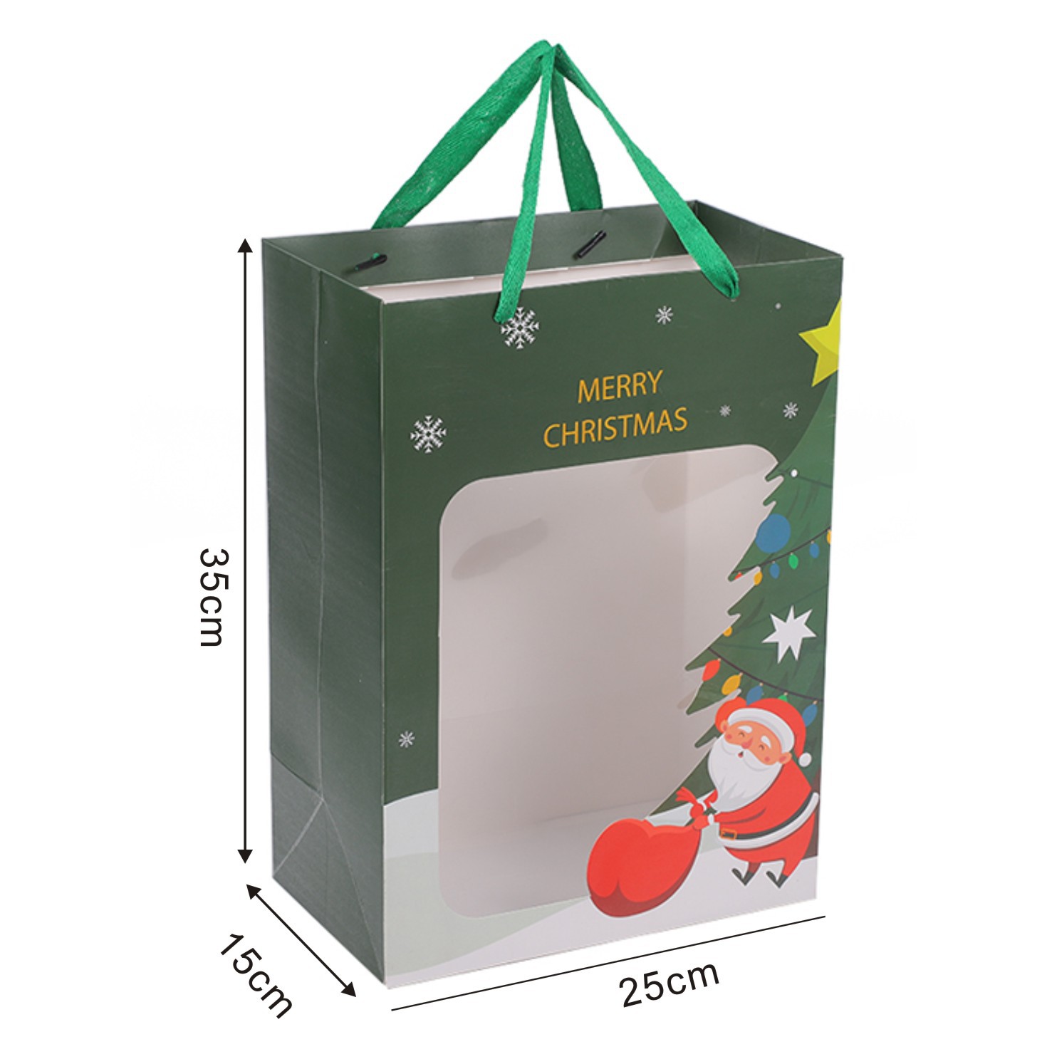 Title 8, Christmas Window Gift Bag Transparent Window Ha...