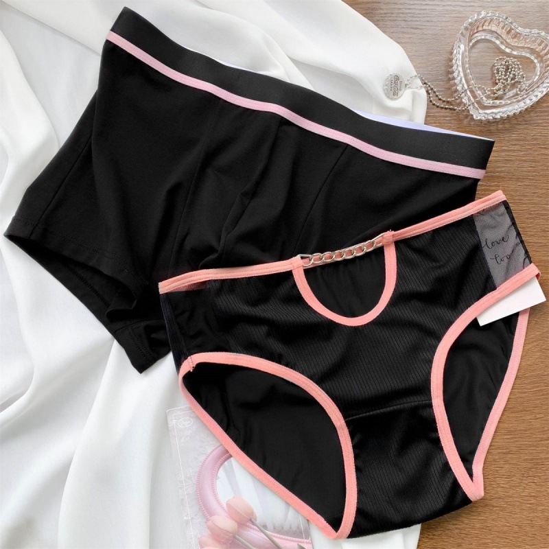 Title 3, Black Triangle Flat Couple Underwear. Comfortab...