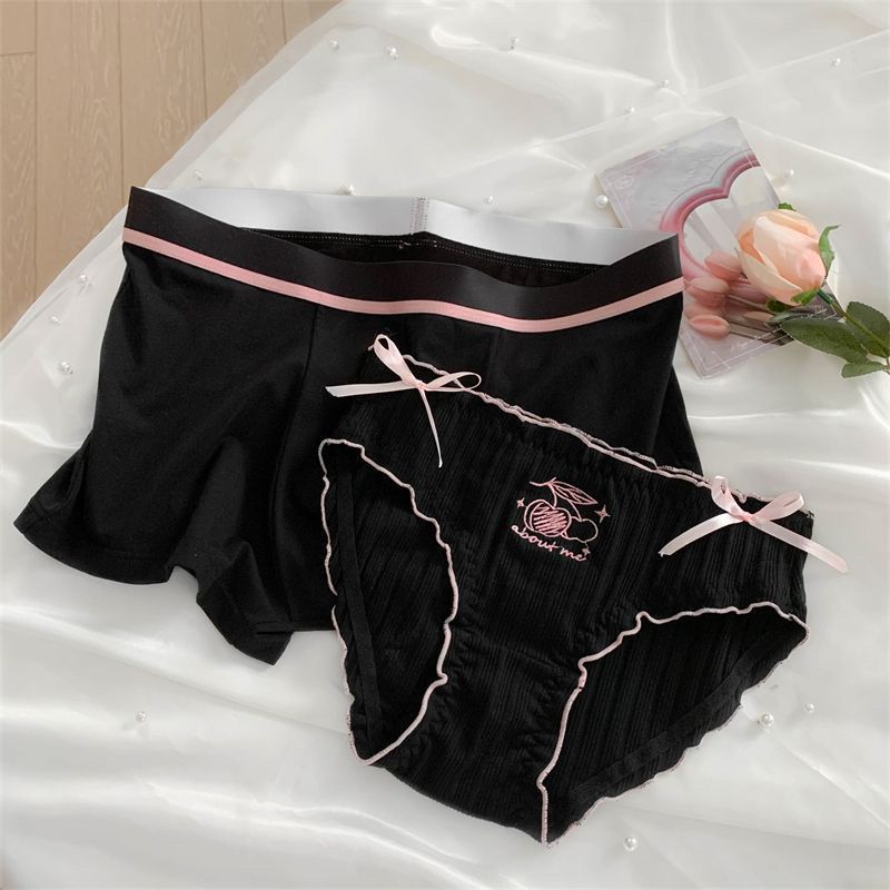 Title 8, Black Triangle Flat Couple Underwear. Comfortab...