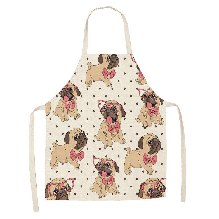 Title 2, Cartoon Cute Dog Printed Cotton And Linen Apron...