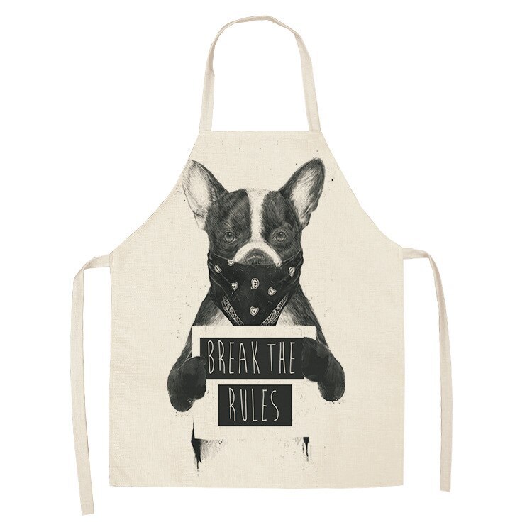 Title 3, Cartoon Cute Dog Printed Cotton And Linen Apron...