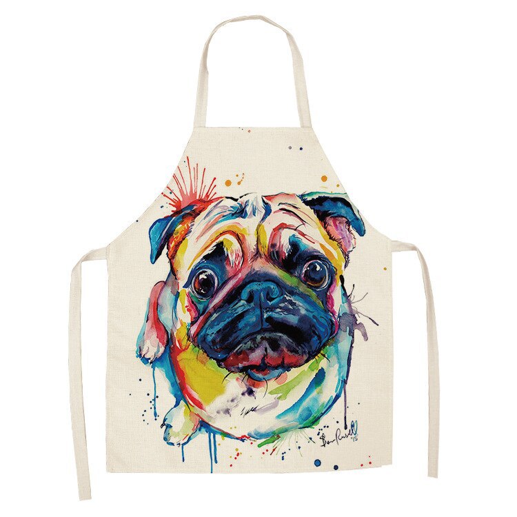 Title 4, Cartoon Cute Dog Printed Cotton And Linen Apron...