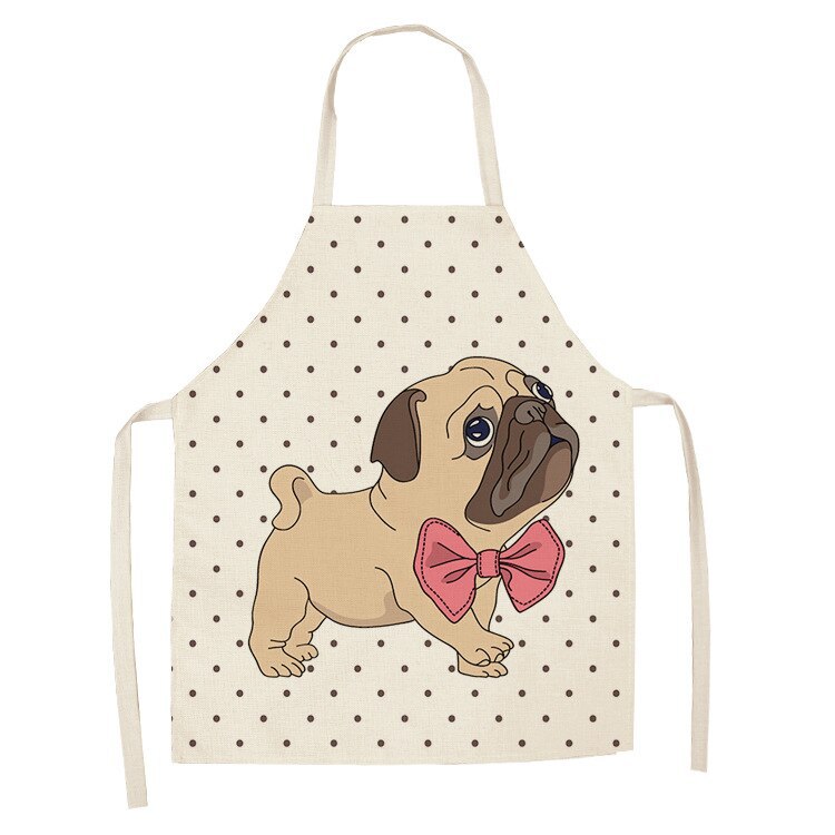 Title 6, Cartoon Cute Dog Printed Cotton And Linen Apron...